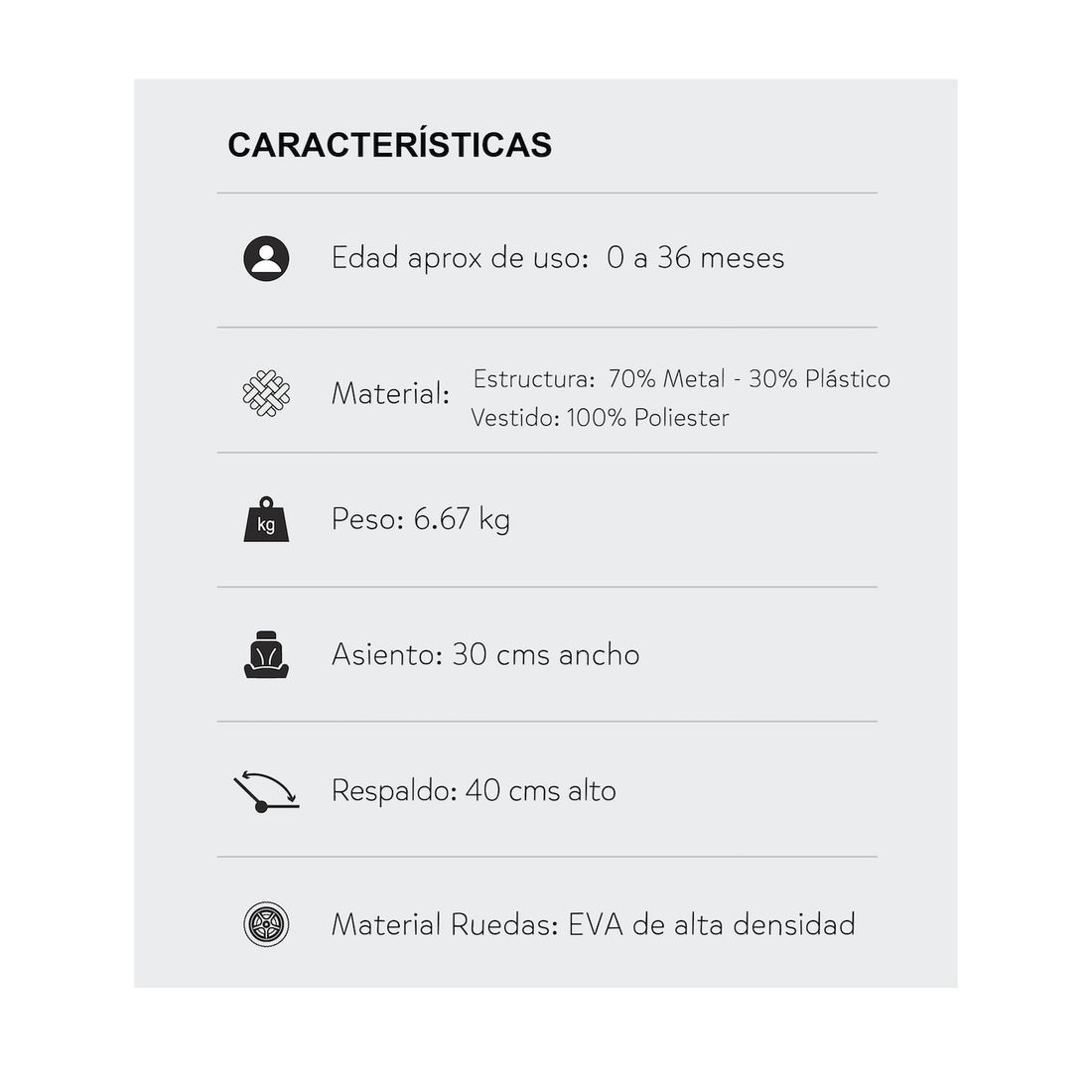 Coche para bebe con mango reversible tipo compacto priori viena azul 7