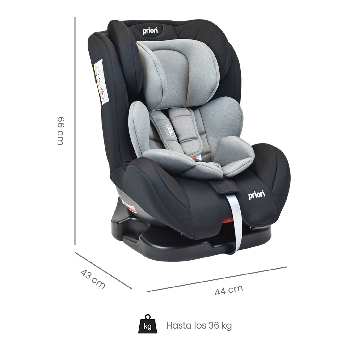 Silla de Auto Para Bebe Grupo +0, 1, 2 y 3 Priori Prix Negro