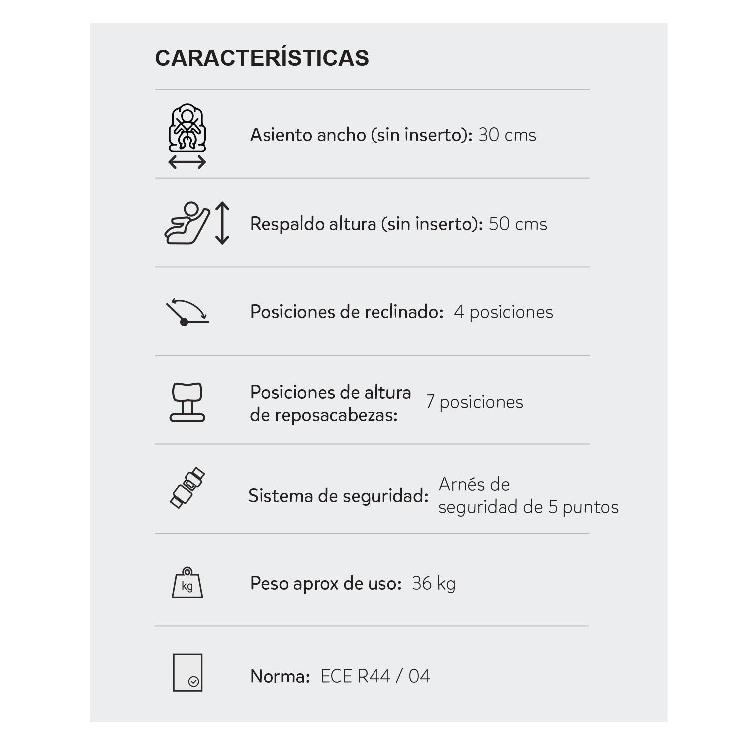 Silla de Auto Para Bebe Grupo +0, 1, 2 y 3 Priori Prix Negro