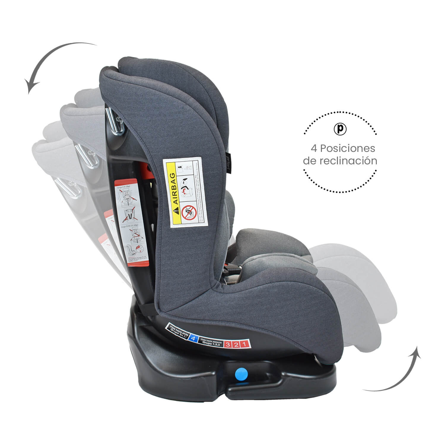 Silla de Auto Para Bebe Grupo +0, 1, 2 y 3 Priori Prix Gris