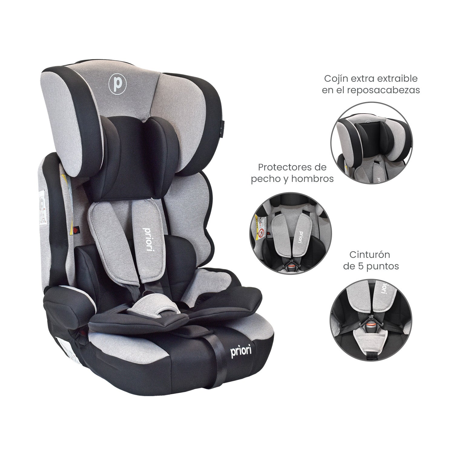 Silla De Auto Para Bebe Priori Thunder Gris