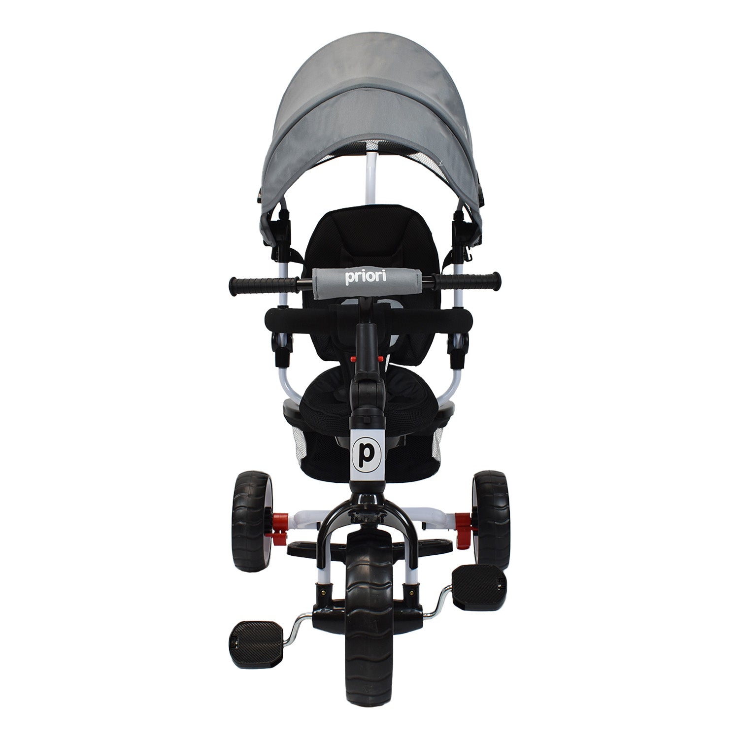 Triciclo Paseador Para Bebé Giro 360° Priori Aaron Gris
