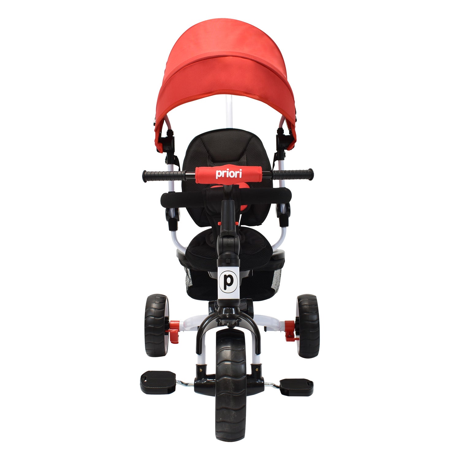 Triciclo Paseador Para Bebé Giro 360° Priori Aaron Rojo