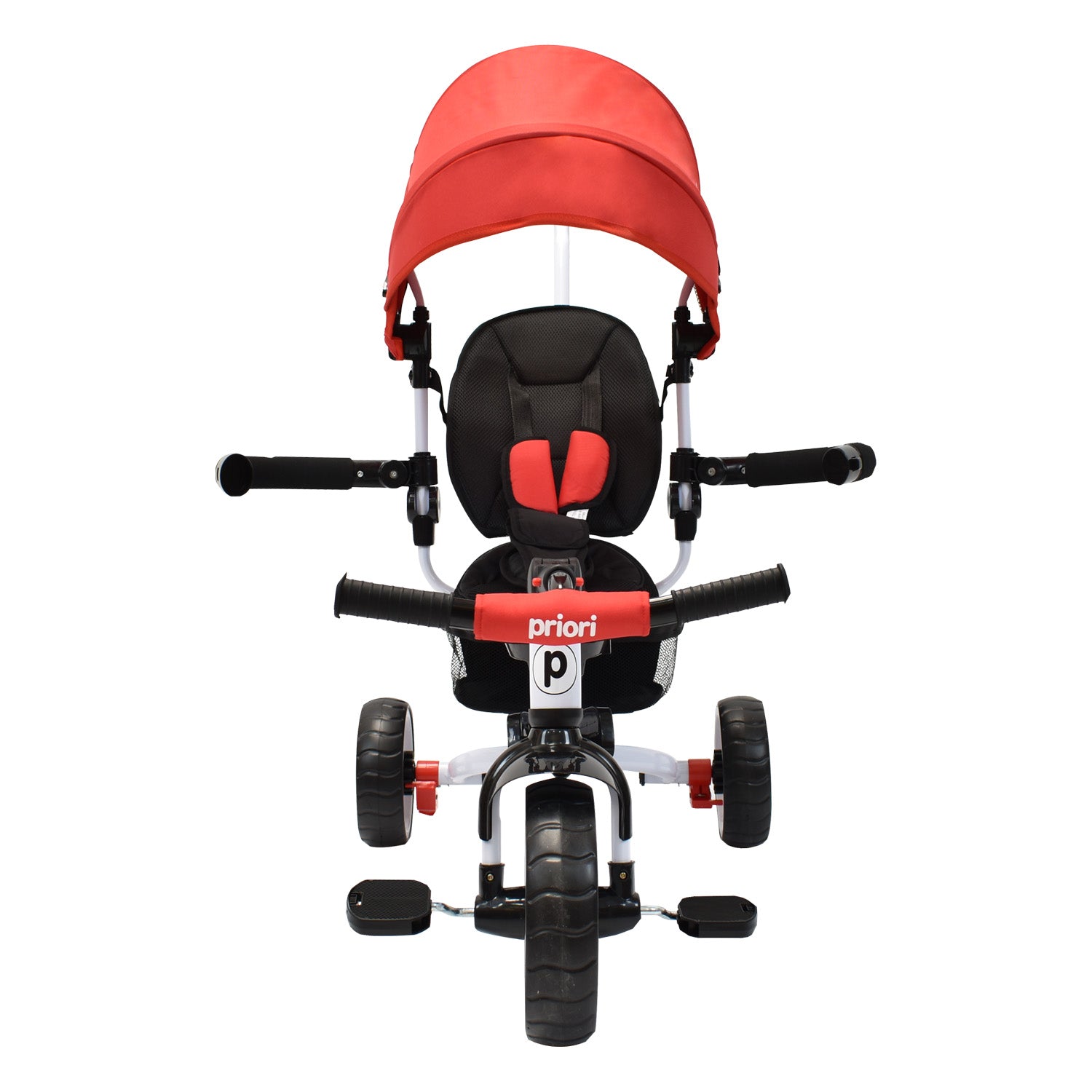 Triciclo Paseador Para Bebé Giro 360° Priori Aaron Rojo