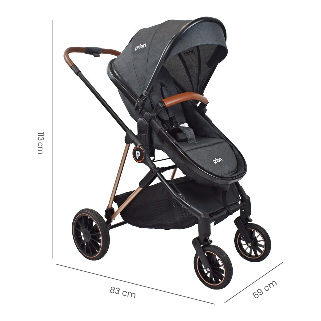 Coche Para Bebe Tipo Moises Priori Ana Negro