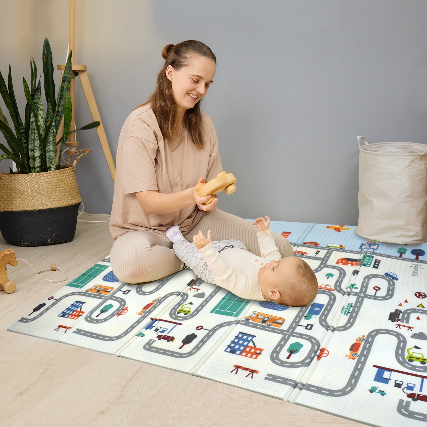 tapete de actividades premium baby road trip 
