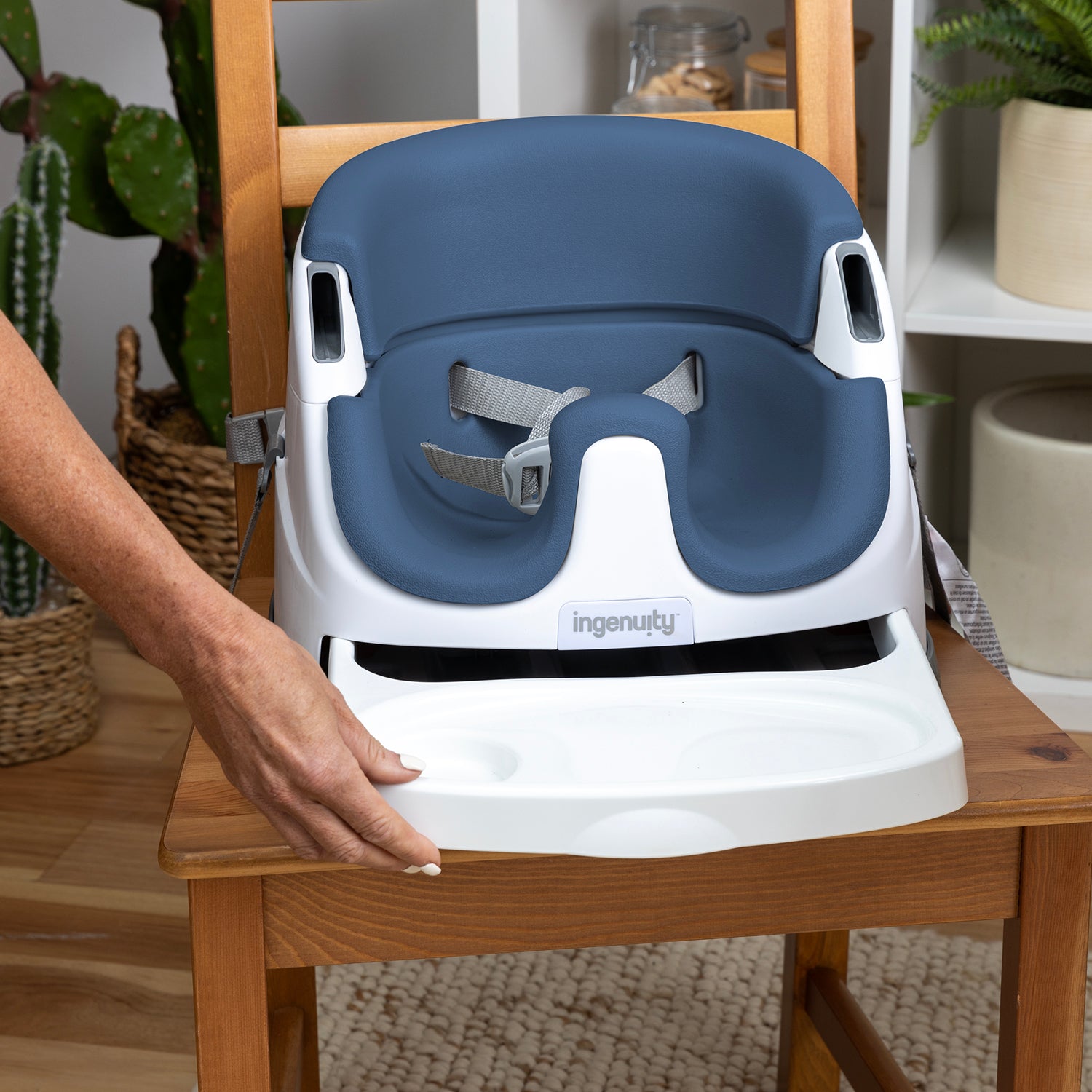 Silla de comer para bebe con alzador y booster 2 en 1 Ingenuity