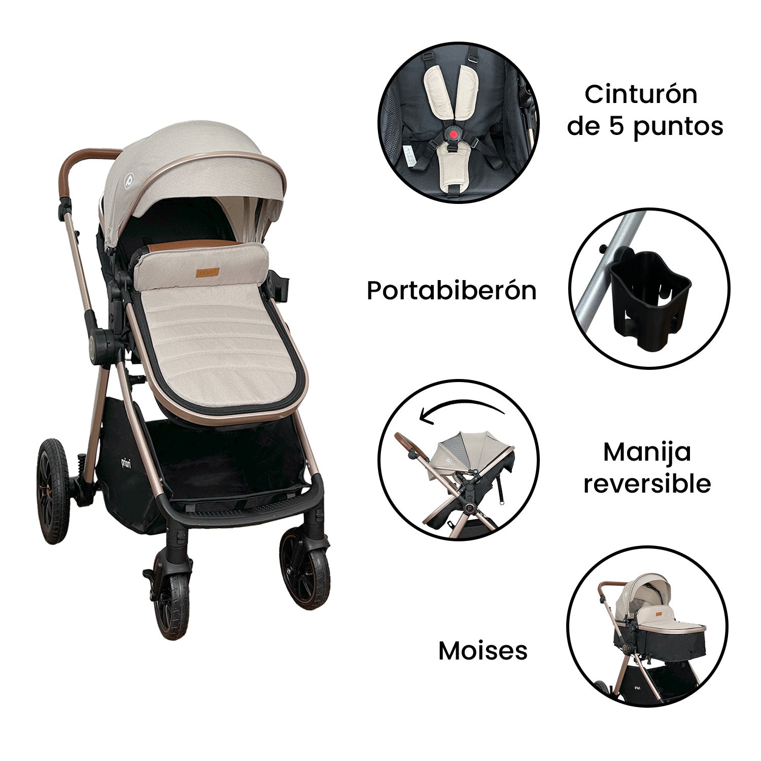 COCHE MOISES PARA BEBE PRIORI SNOW 