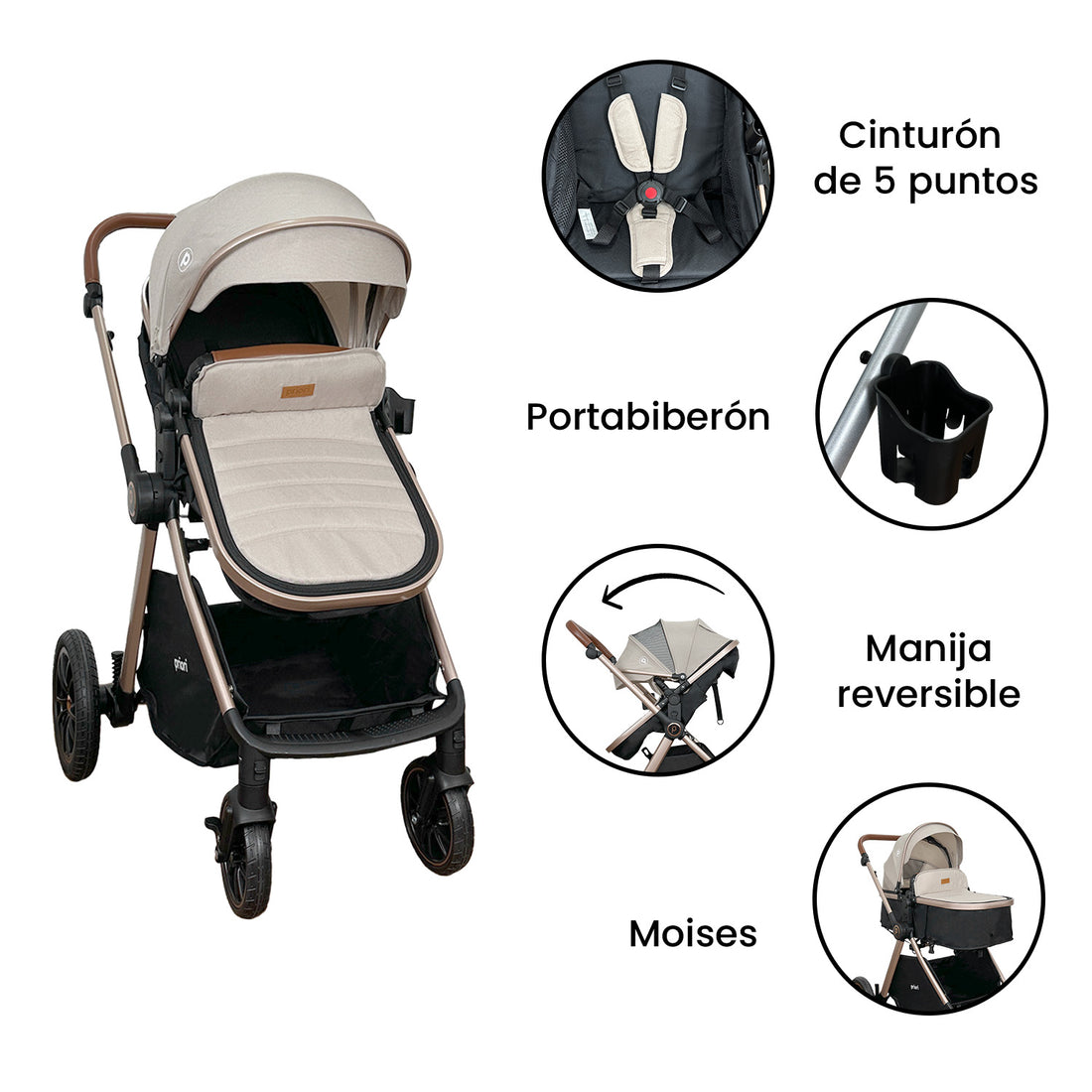 COCHE MOISES PARA BEBE PRIORI SNOW 