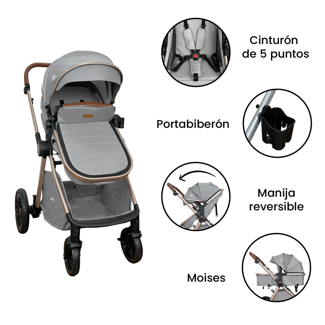 COCHE MOISES PARA BEBE PRIORI SNOW 