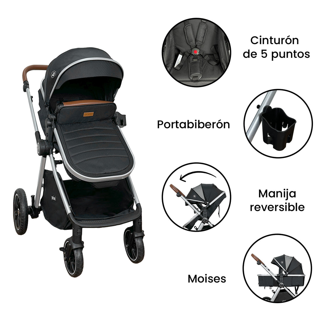 COCHE MOISES PARA BEBE PRIORI SNOW 