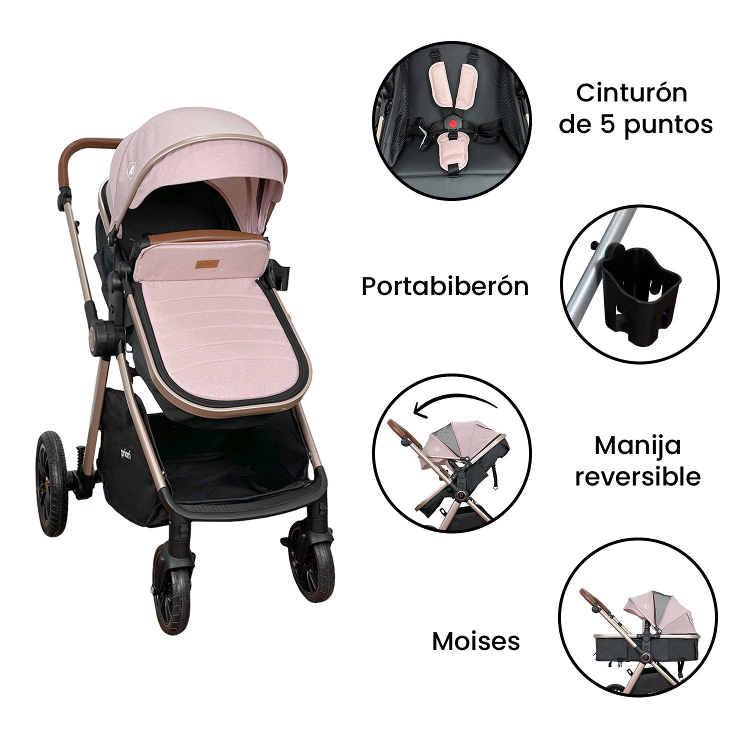 COCHE MOISES PARA BEBE PRIORI SNOW 