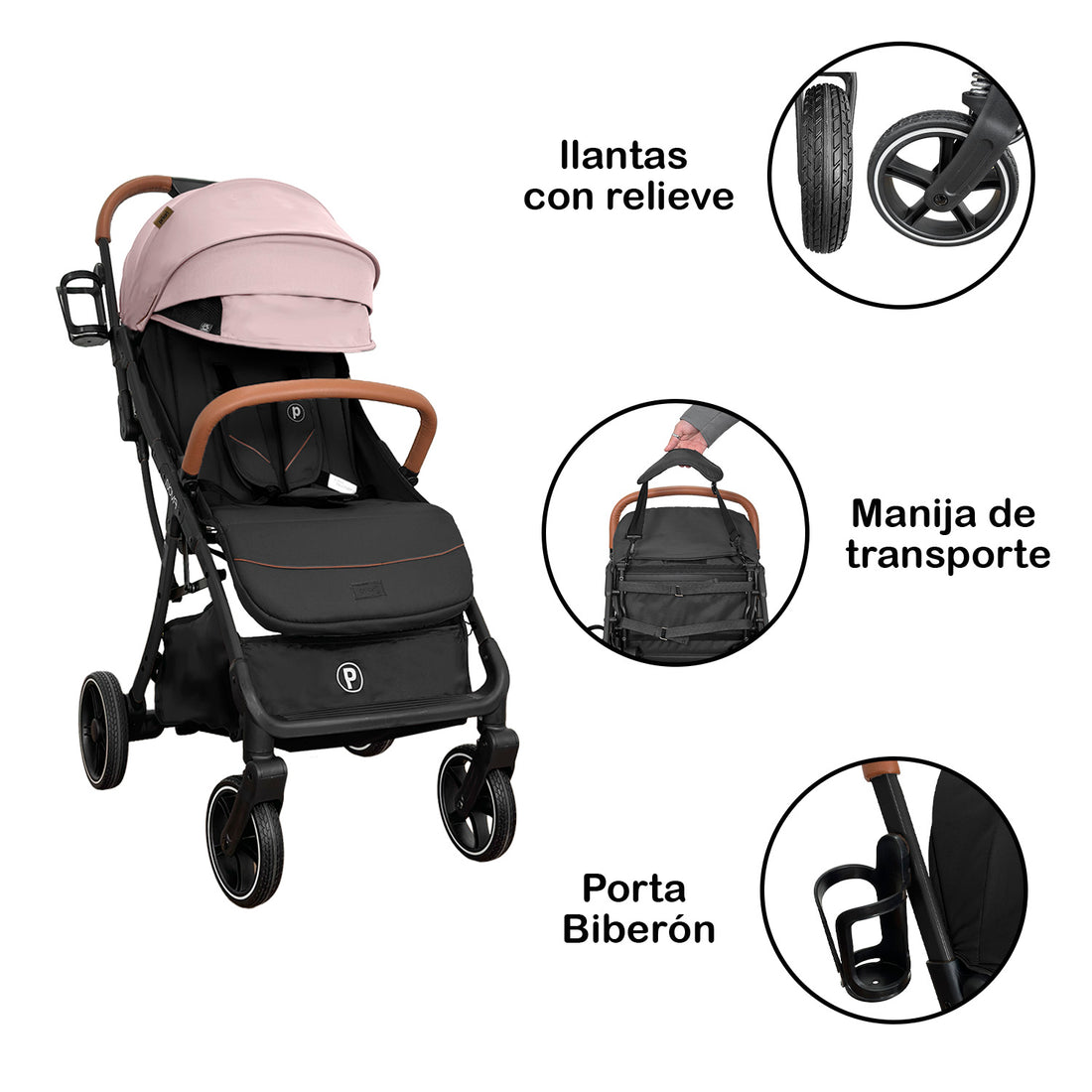 COCHE DE BEBE PRIORI NOVA NEW ROSA 