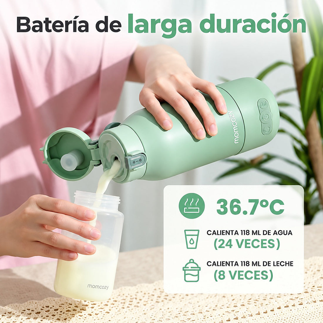 Termo calentador portátil Momcozy de Leche materna