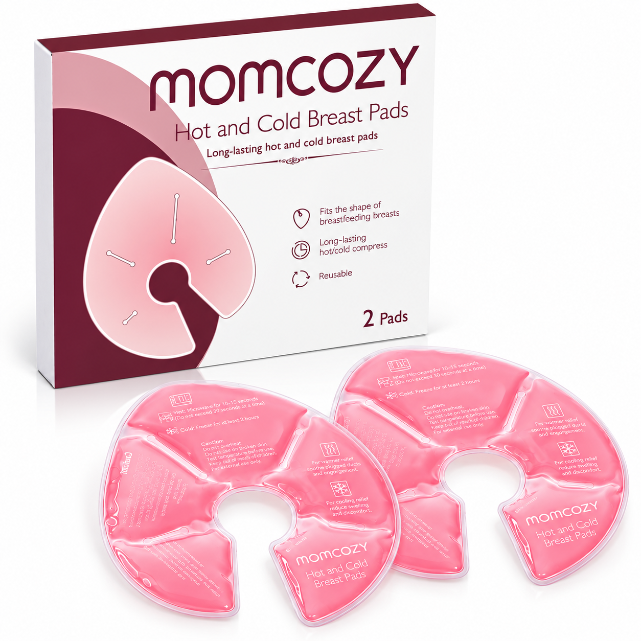 Hidrogel Pads-Paquetes de Terapia de Frio y Calor Para Senos Momcozy