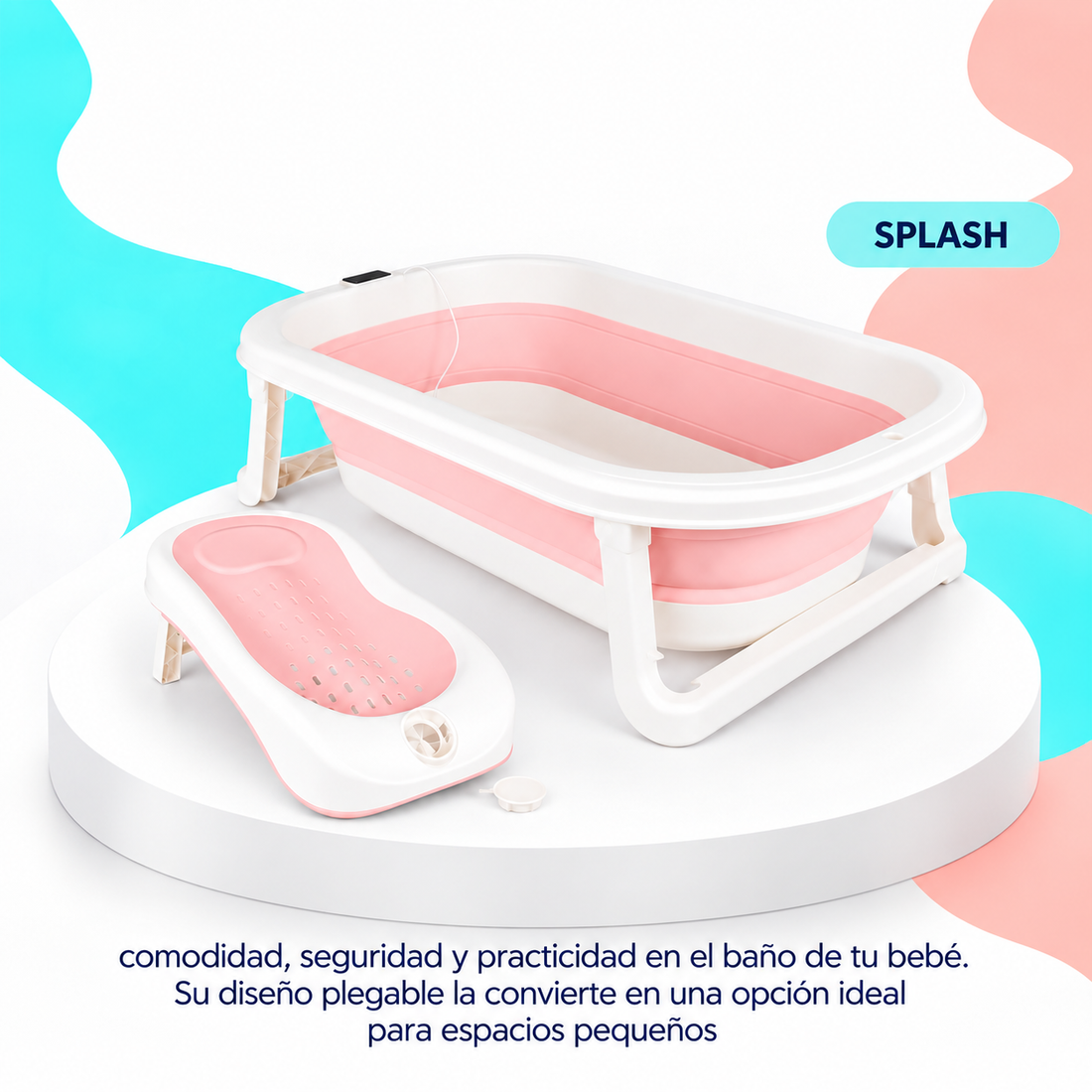 Combo Coche Nova Rosa + Bañera Splash Rosa + Bouncer Fancy Fantasy