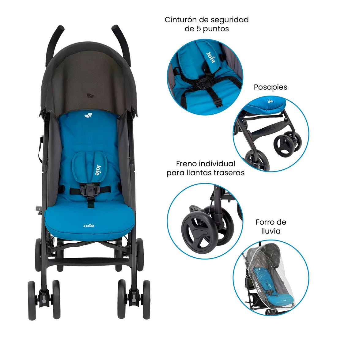 coche para bebe baston joie nitro sea