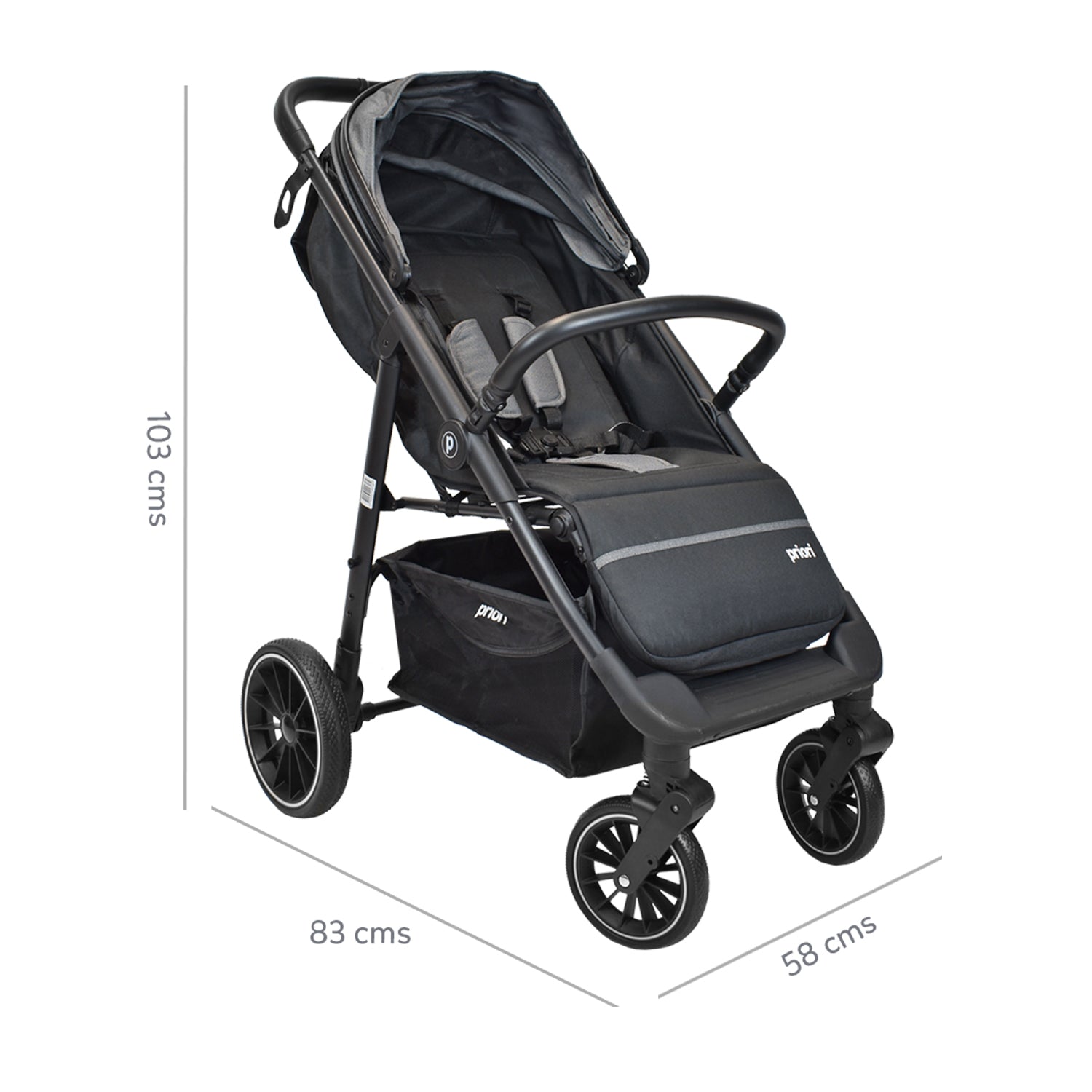 coche para bebé tipo paseador minos gris