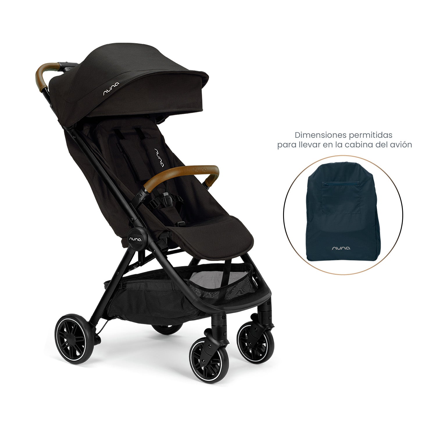 coche para bebe plegable trvl caviar 