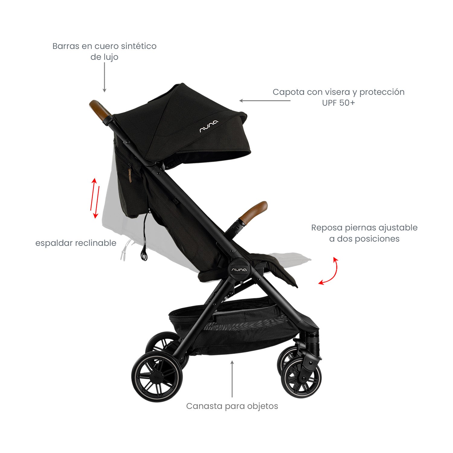 coche para bebe plegable trvl caviar 