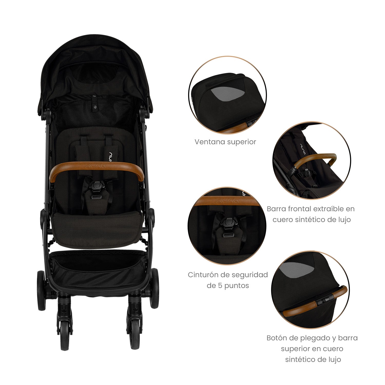 coche para bebe plegable trvl caviar