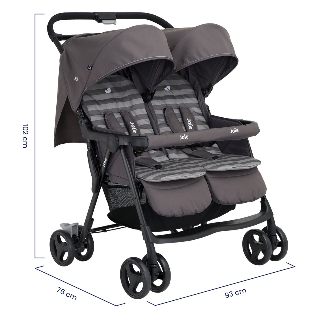 coche para bebe doble joie twin dark pewter
