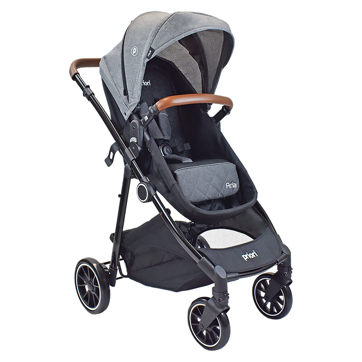 Coche para bebe travel system priori aria gris