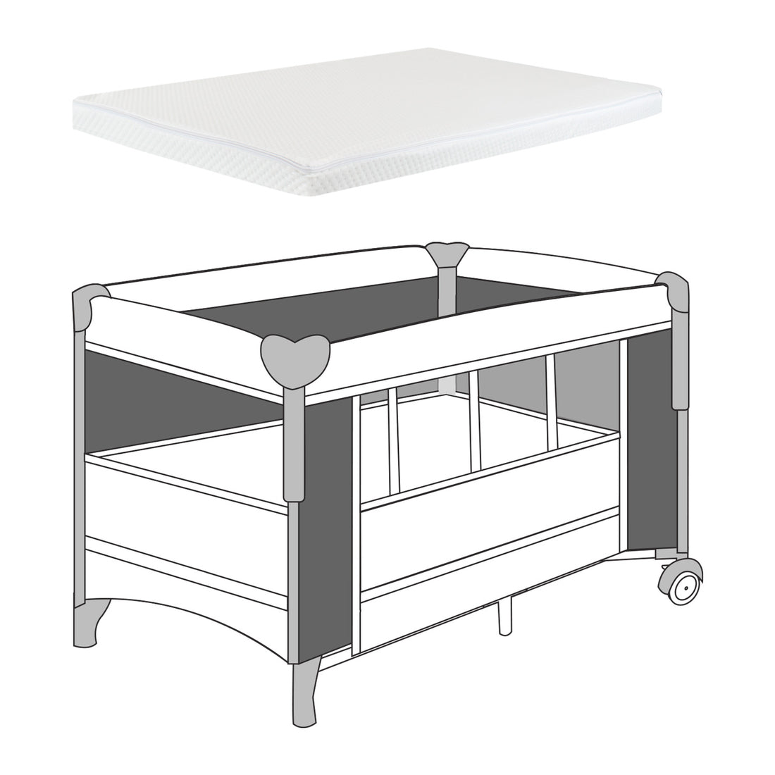 Colchón de Cuna Ortopédico Para Bebé Premium Baby PB2385 Blanco