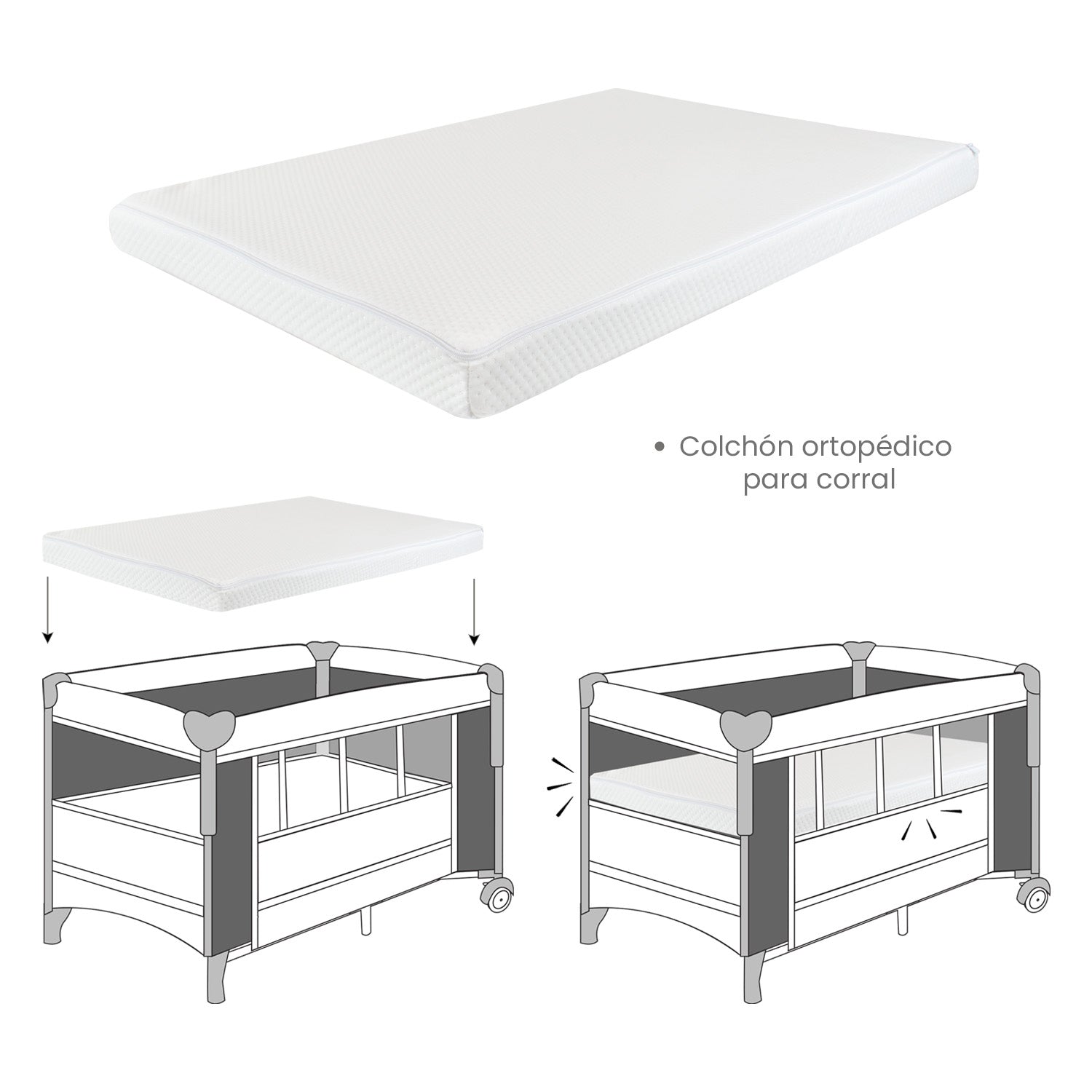 Colchón para bebe Ortopedico Premium baby PB2384