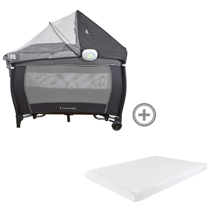 Combo Cuna corral bebe Napoles+ colchon ortopedico bebe PB2384