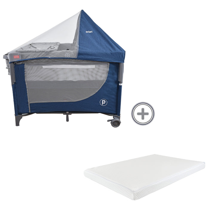 Combo Cuna corral bebe pro max+ colchon ortopedico bebe PB2384