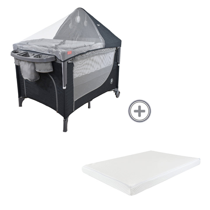Combo Cuna corral bebe pro max+ colchon ortopedico bebe PB2384