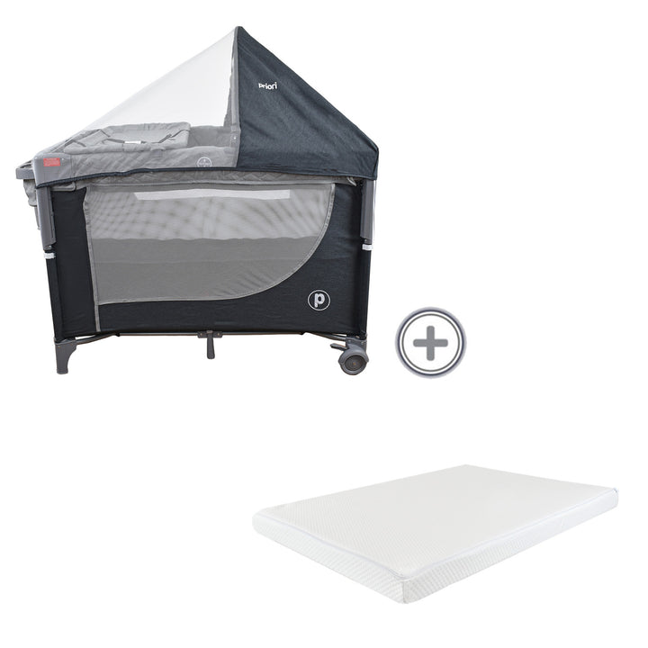 Combo Cuna corral bebe pro max+ colchon ortopedico bebe PB2384