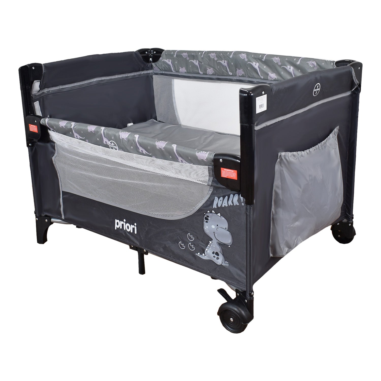 Cuna Corral Para Bebé Colecho Priori Madison Gris