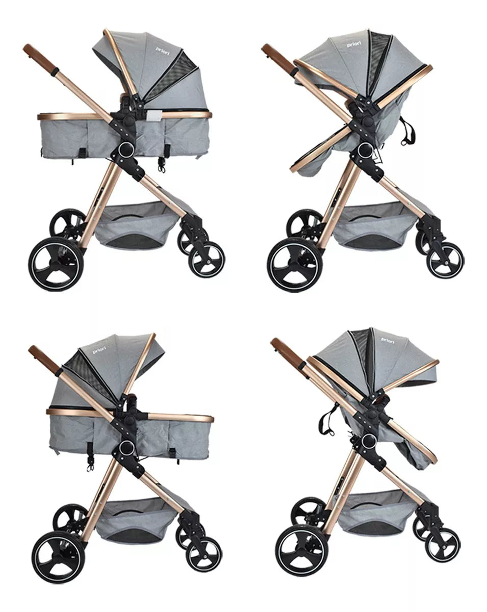 Coche Para Bebe Tipo Moises Compacto Priori Mike Rosa