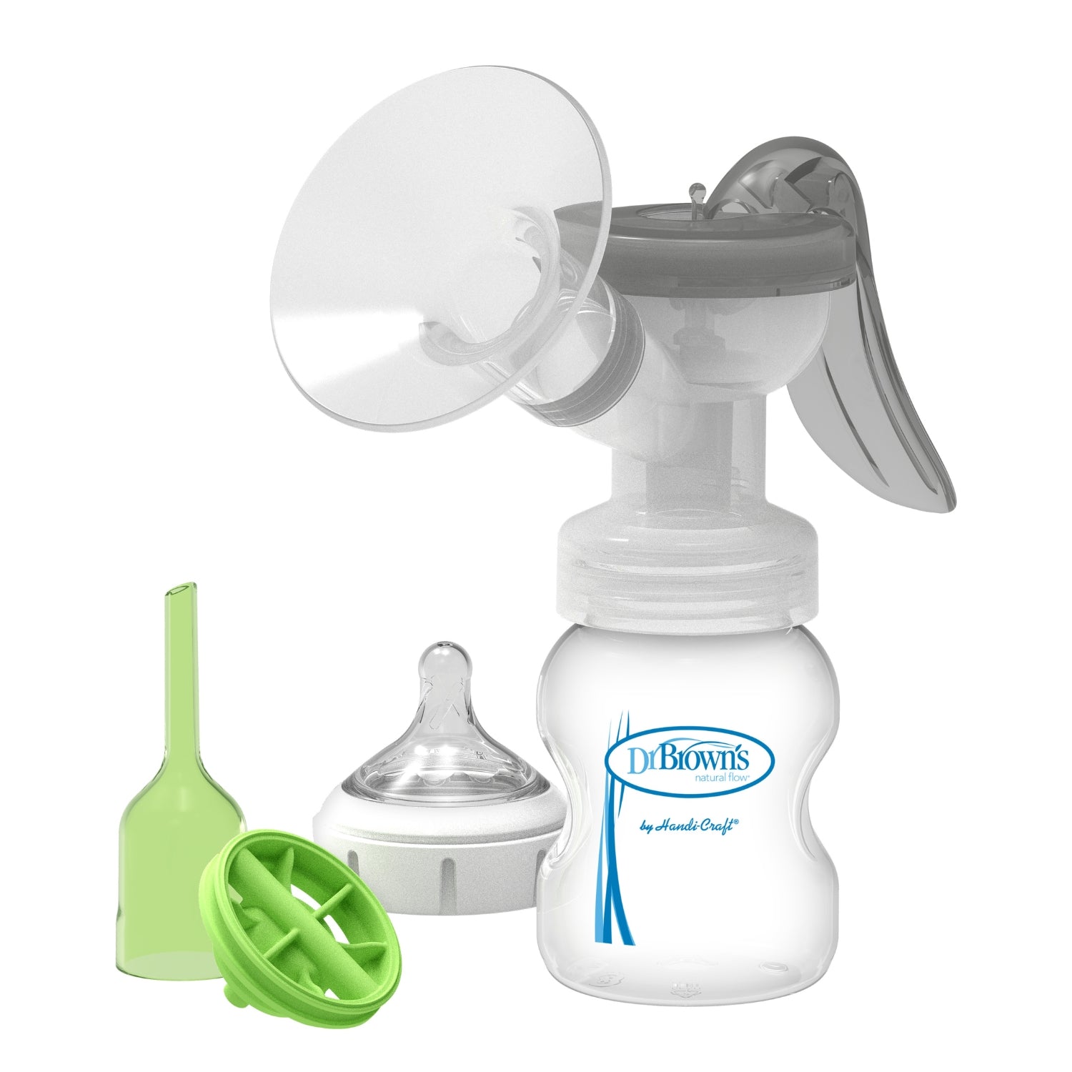 Extractor de Leche Manual con Biberón Boca ancha 5oz, Dr Browns