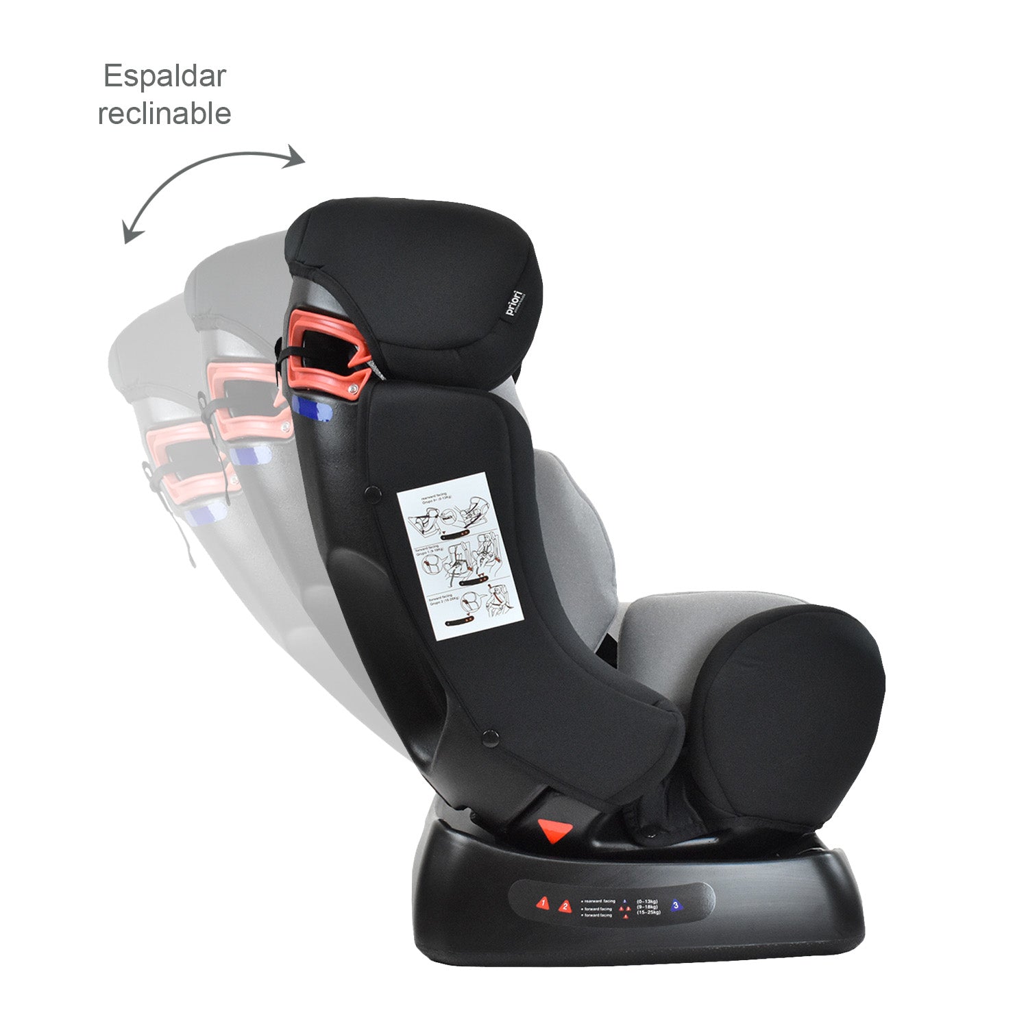 Silla de Auto Para Bebé Grupo +0, 1 y 2 Priori Focus Gris