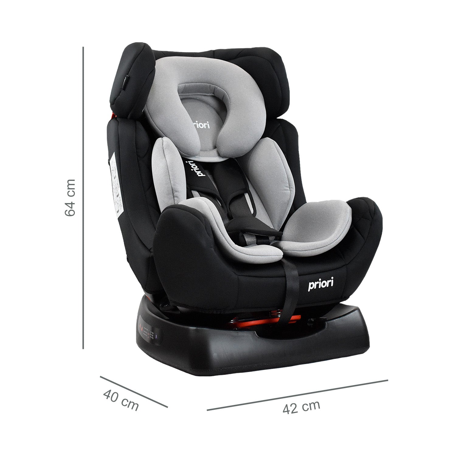 Silla de Auto Para Bebé Grupo +0, 1 y 2 Priori Focus Gris