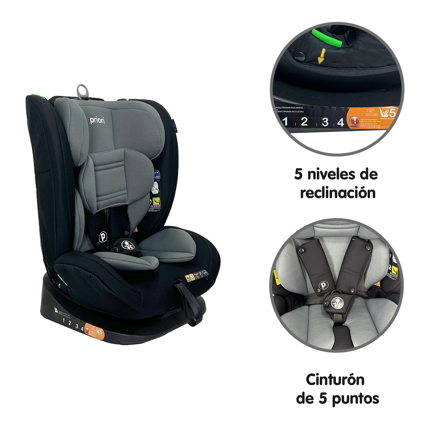 Silla de Auto Para Bebé Priori Prix Isize Negro