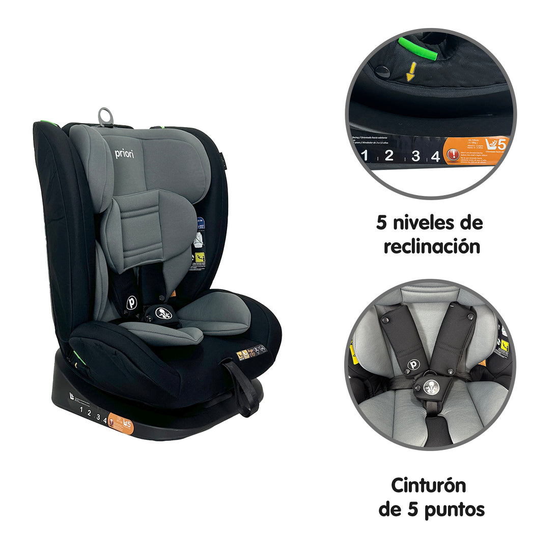 Silla de Auto Para Bebé Priori Prix Isize Negro