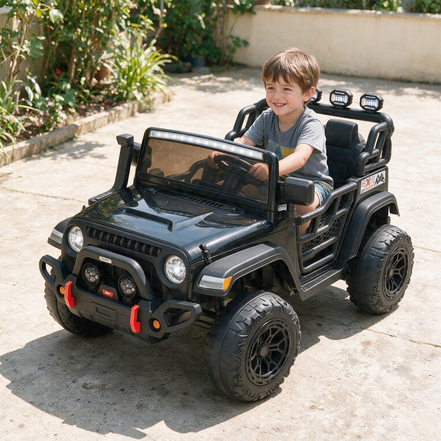 Auto a Batería Para Niños Jeep CJ316 Negro