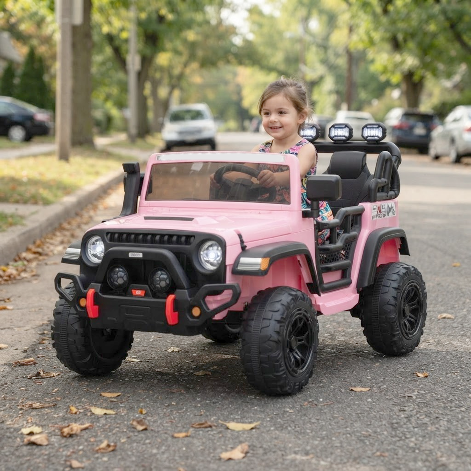 Auto a Batería Para Niños Jeep CJ316 Rosa