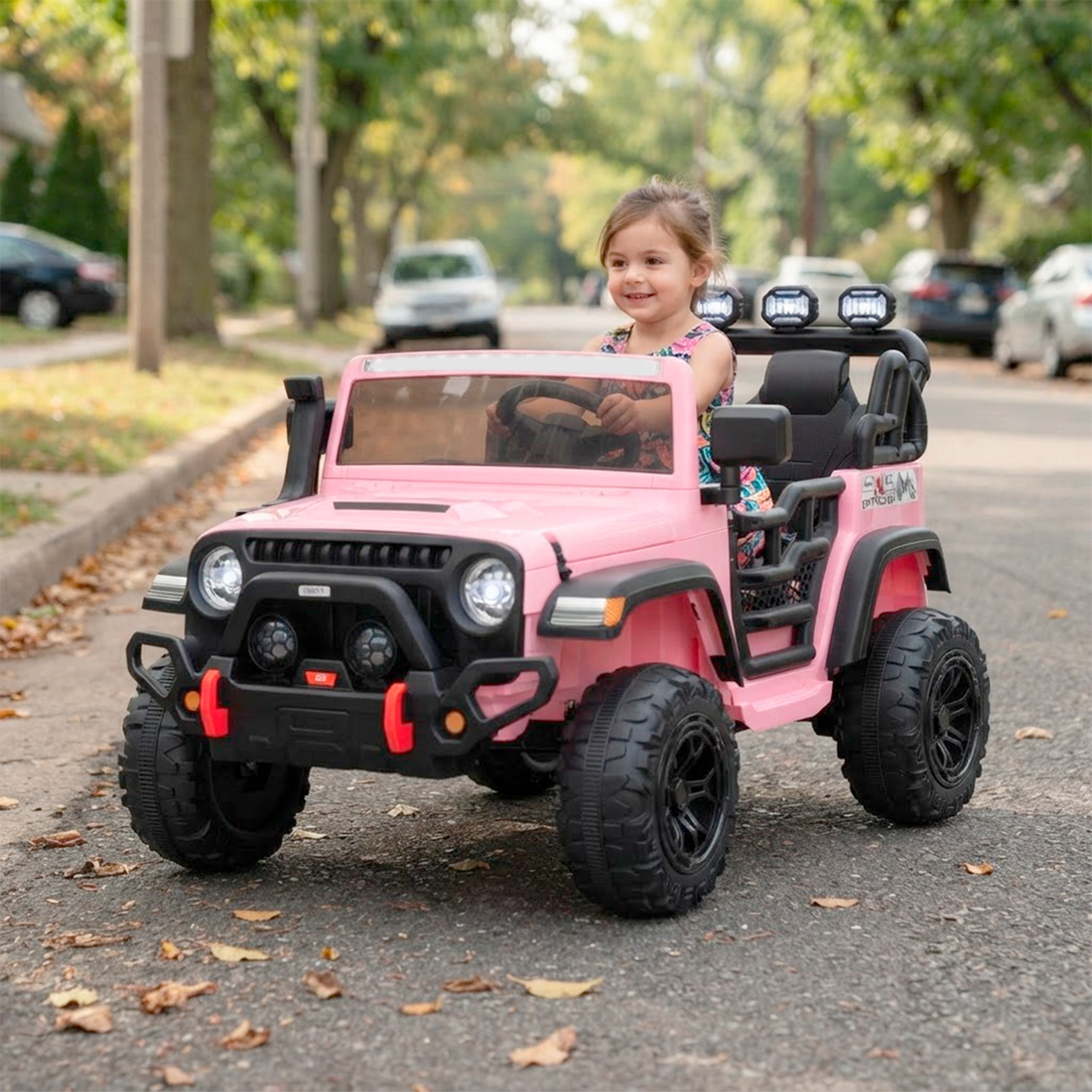 Auto a Batería Para Niños Jeep CJ316 Rosa