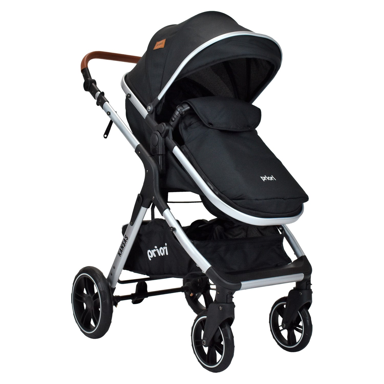 Coche Cuna Para Bebe Tipo Moises Priori Kansas Negro