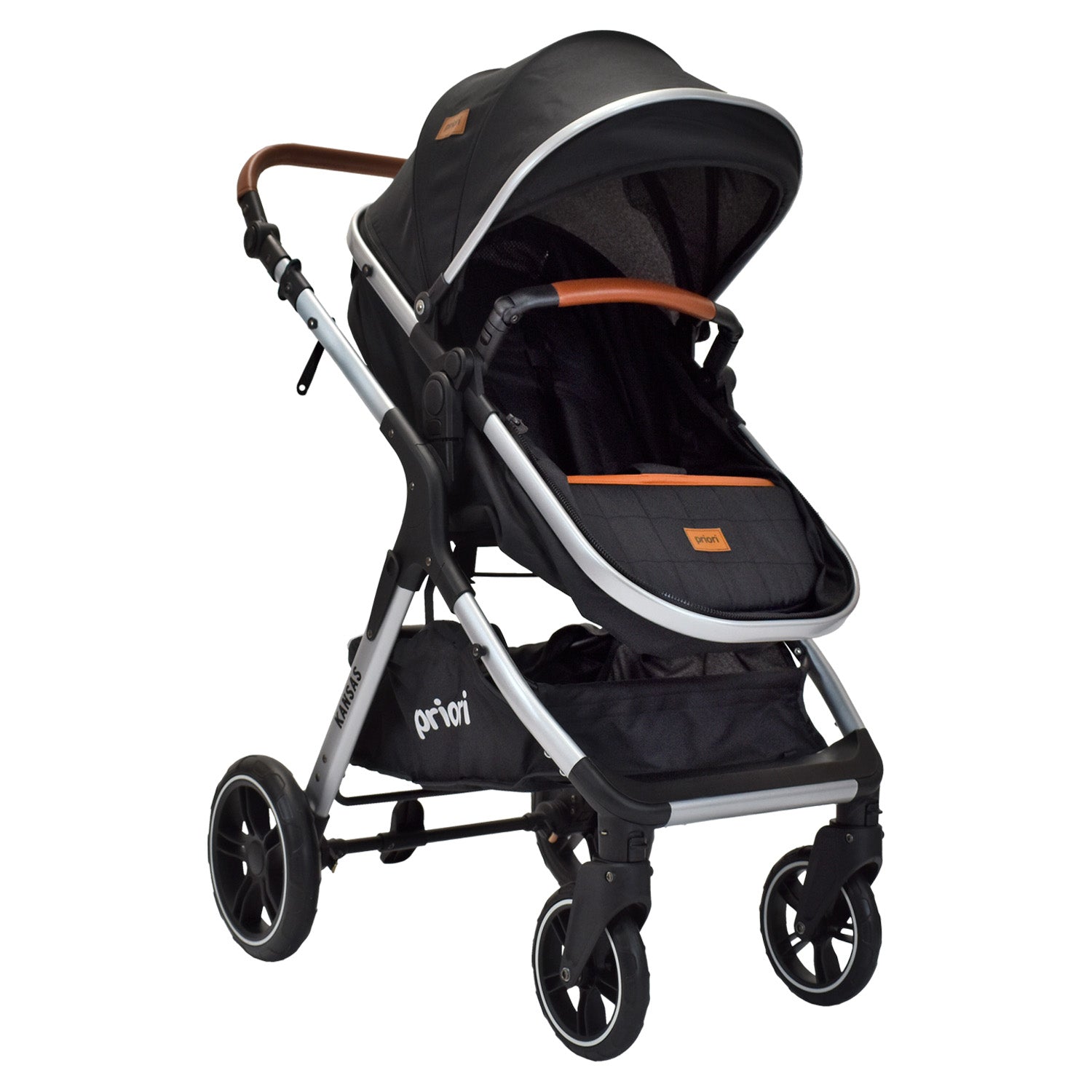 Coche Cuna Para Bebe Tipo Moises Priori Kansas Negro