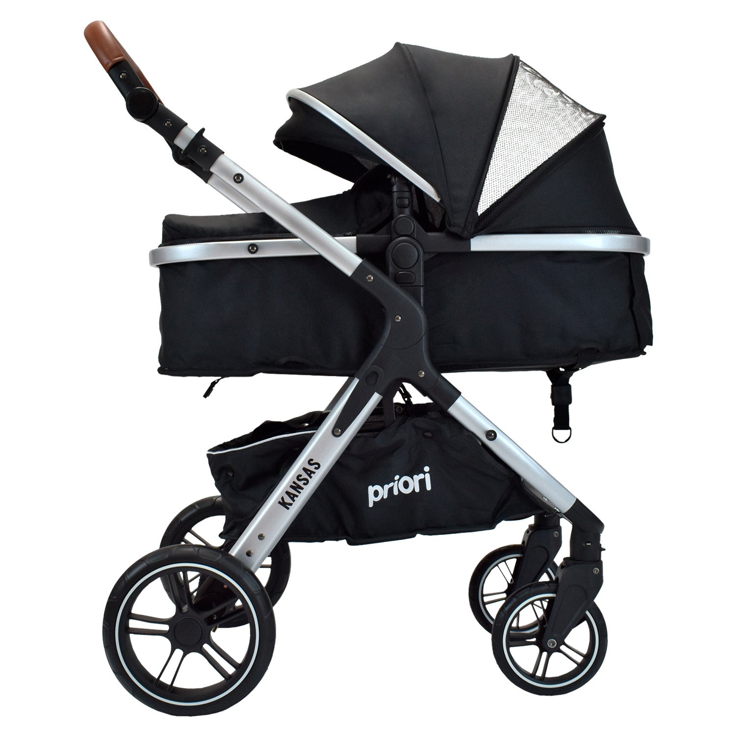 Coche Bebe Moises Compacto Con Portabebe Priori Kansas Ts Negro