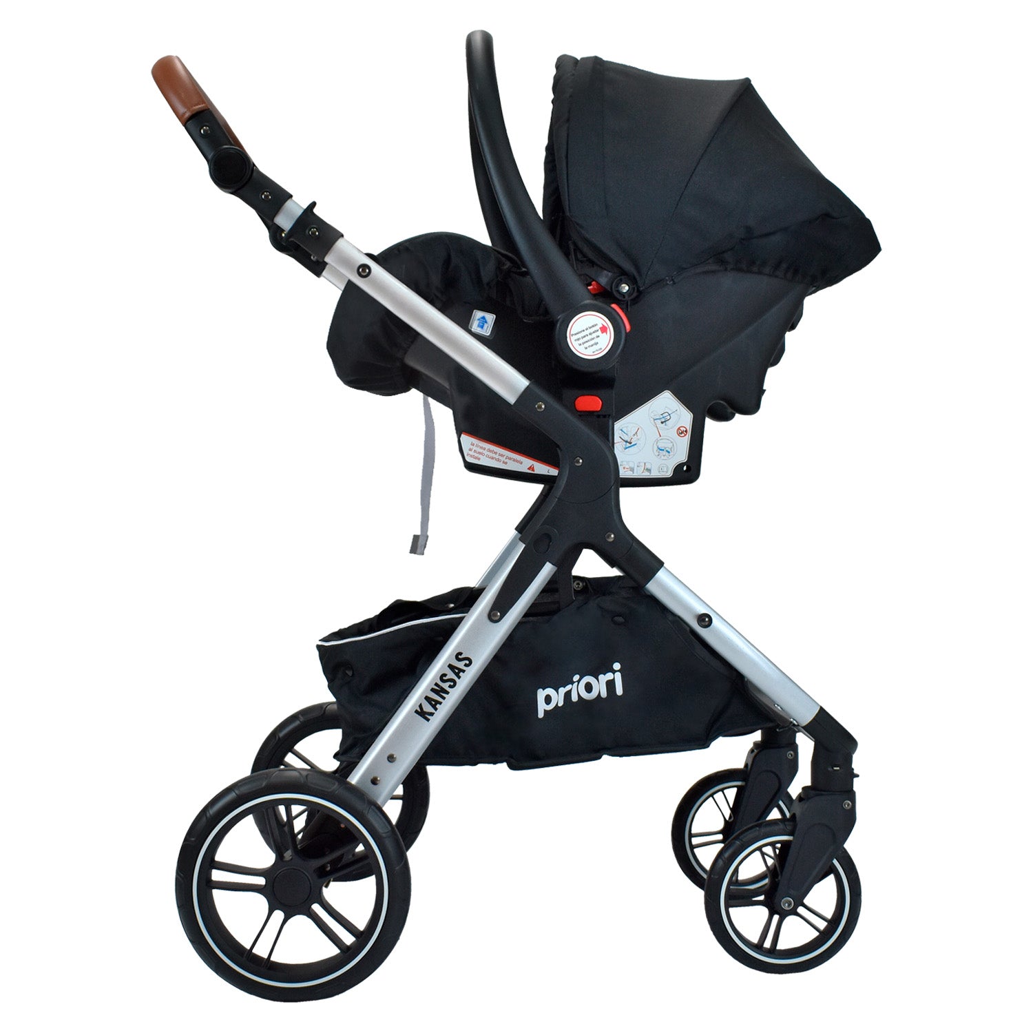 Coche Bebe Moises Compacto Con Portabebe Priori Kansas Ts Negro