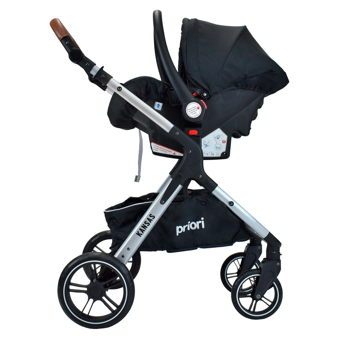 Coche Bebe Moises Compacto Con Portabebe Priori Kansas Ts Negro