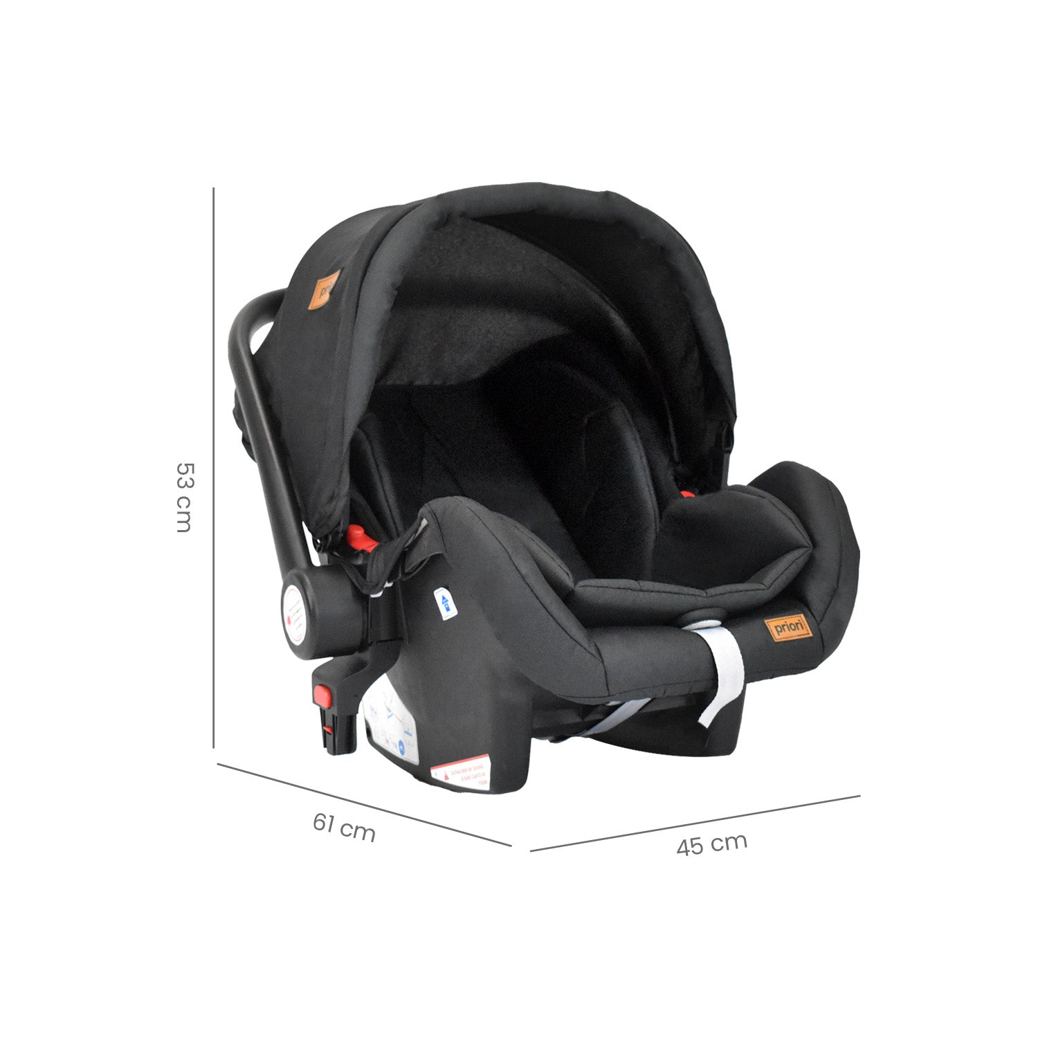 Coche Bebe Moises Compacto Con Portabebe Priori Kansas Ts Negro