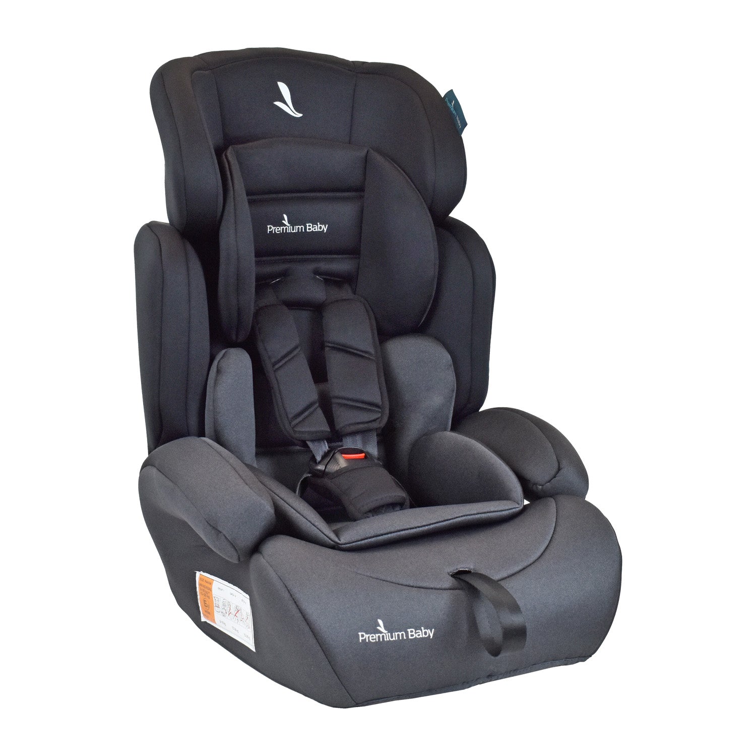 Silla de Auto Booster Para Bebe Grupo 1, 2 y 3 Premium Baby Lyon Negro